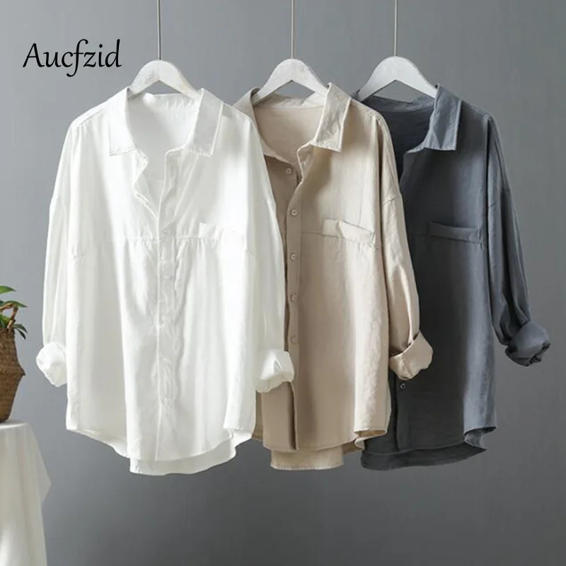 Aucfzid Spring Oversize Shirts Women Streetwear Blouse Casual Long Cardigan Shirt Office Vintage Tops A033
Aucfzid Spring Oversize Shirts Women Streetwear Blouse Casual Long Cardigan Shirt Office Vintage Tops A033