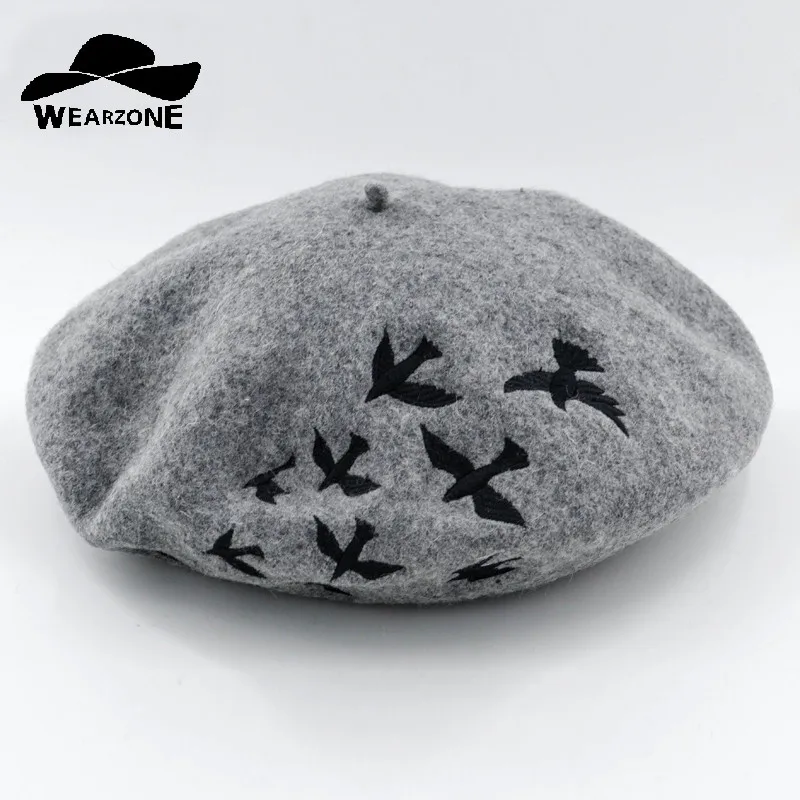 Winter hats for women Berets Knitted wool beret mujer Embroidered Swallows Pattern Berets Hats Baret Warm Caps Boina Feminina
Winter hats for women Berets Knitted wool beret mujer Embroidered Swallows Pattern Berets Hats Baret Warm Caps Boina Feminina
