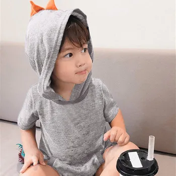 2019 New Summer Fashion Baby Girls Short Sleeve Solid Color Dinosaur Hooded Jumpsuit Boys Favourite Bodysuit Clothes
2019 New Summer Fashion Baby Girls Short Sleeve Solid Color Dinosaur Hooded Jumpsuit Boys Favourite Bodysuit Clothes