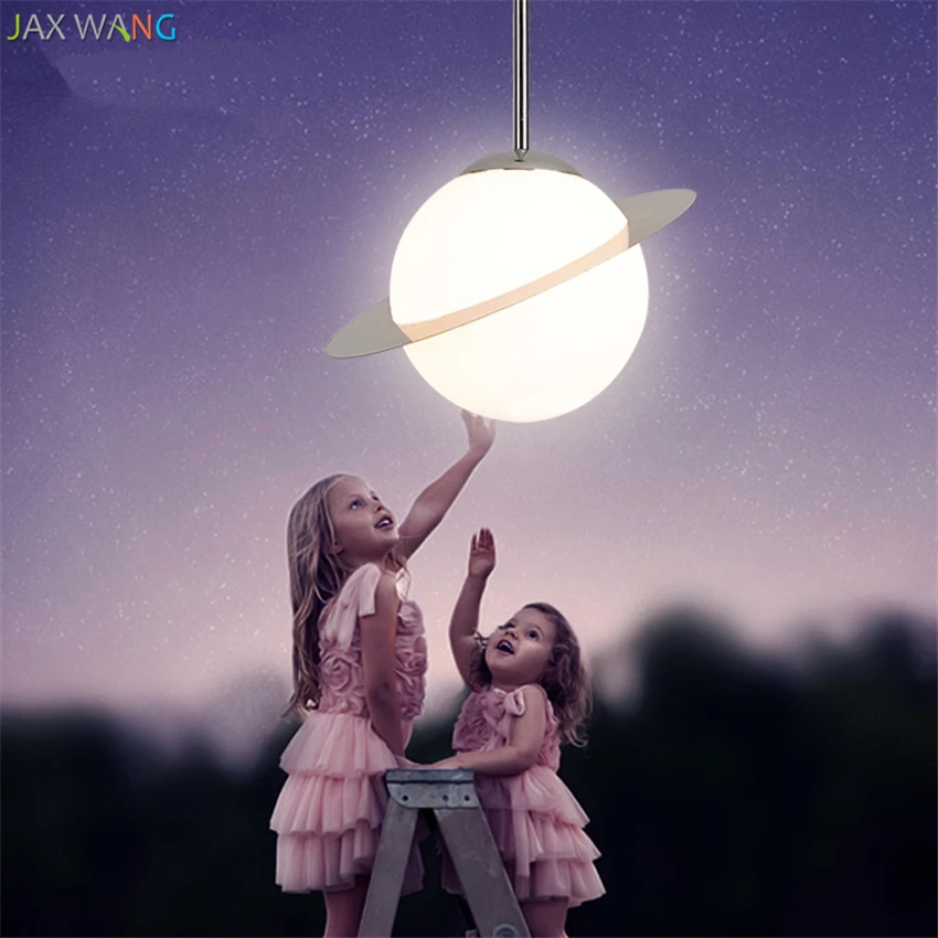 Nordic Modern Glass Ball Space Planet Pendant Lights for Dining Room Bedroom Bedside Restaurant Bar Table Hanging Lamps Fixtures
Nordic Modern Glass Ball Space Planet Pendant Lights for Dining Room Bedroom Bedside Restaurant Bar Table Hanging Lamps Fixtures
