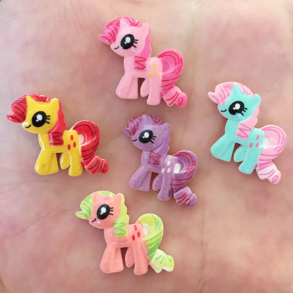 New 20pcs resin Hand-painted Horse Flat back stone Scrapbook DIY Wedding ornaments craft PW04*2