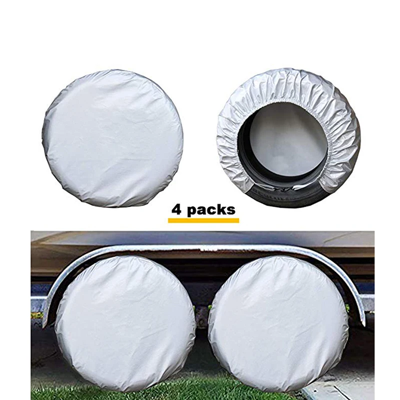 Kayme Four-Layer Tire Covers Set Of 4 For Rv Travel Trailer Camper SUV Vinyl Wheel Sunscreen,Rain and Snow Protection Waterproof
Kayme Four-Layer Tire Covers Set Of 4 For Rv Travel Trailer Camper SUV Vinyl Wheel Sunscreen,Rain and Snow Protection Waterproof
