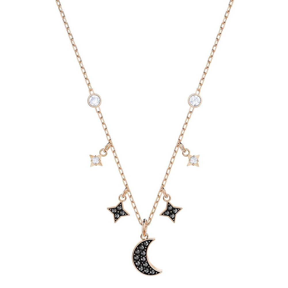 

SWA RO 19 Years New Mysterious moonlight stars moon romantic clavicle chain Women's Necklace Jewelry Anniversary Gift 5429737