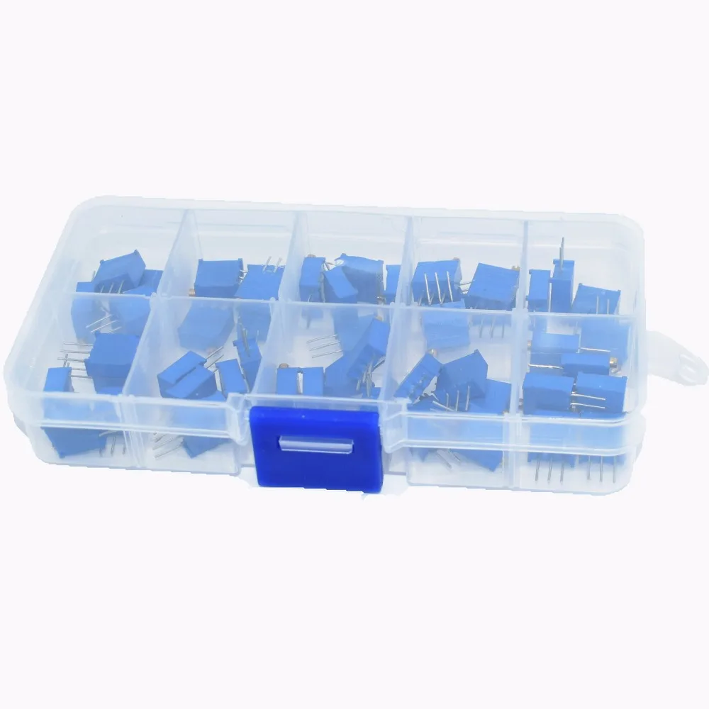 3296W Multiturn Trimmer Potentiometer Kit High Precision 3296 Variable Resistor With Free Box electronic diy kit 103 104 503
3296W Multiturn Trimmer Potentiometer Kit High Precision 3296 Variable Resistor With Free Box electronic diy kit 103 104 503