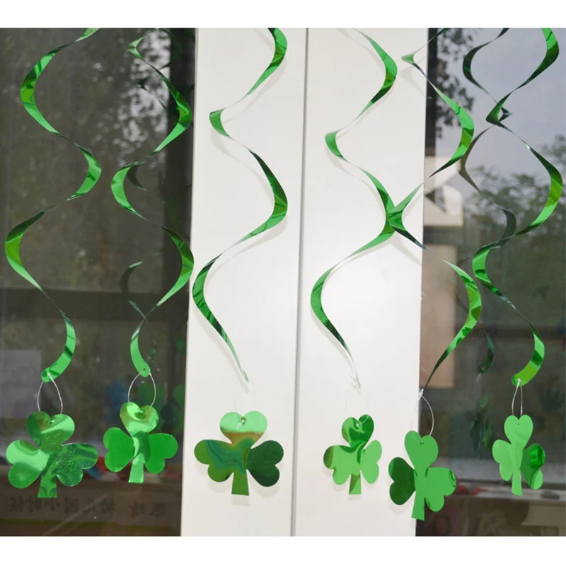 St Patricks Day 2019 Decoration Clover Shining Laser Spiral Background Ornaments 6Pcs/Set Spiral Decor St Patrick's Party Gift
St Patricks Day 2019 Decoration Clover Shining Laser Spiral Background Ornaments 6Pcs/Set Spiral Decor St Patrick's Party Gift