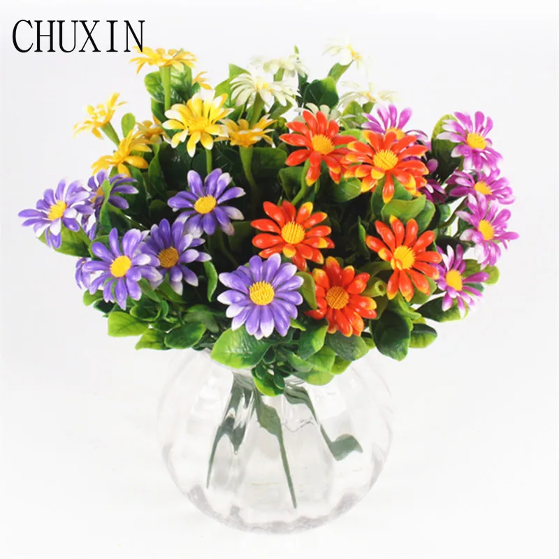 Artifical Flower Small Daisy Bouquet Flocking Plastic Rural Country Style For Garden Party Wedding home Decoration Flores
Artifical Flower Small Daisy Bouquet Flocking Plastic Rural Country Style For Garden Party Wedding home Decoration Flores