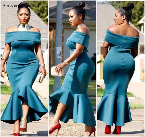 Cheap African Cocktail Dress Simple Off Shoulder Backless Tea Length Formal Wear Evening Prom Party Gown Plus Size Custom Made
Cheap African Cocktail Dress Simple Off Shoulder Backless Tea Length Formal Wear Evening Prom Party Gown Plus Size Custom Made