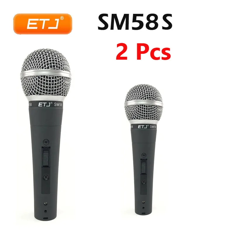 ETJ Microphone 2 Pcs SM58S Karaoke Wired Microphone Dynamic KTV Microphones SM 58 With Switch
ETJ Microphone 2 Pcs SM58S Karaoke Wired Microphone Dynamic KTV Microphones SM 58 With Switch
