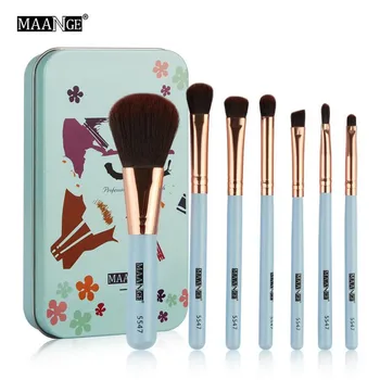 MAANGE 7Pc/set Mini Makeup Brush Set With Iron Metal Box Eye Shadow Powder Brush lot pinceaux maquillage Cosmetic Tool 20#702
MAANGE 7Pc/set Mini Makeup Brush Set With Iron Metal Box Eye Shadow Powder Brush lot pinceaux maquillage Cosmetic Tool 20#702