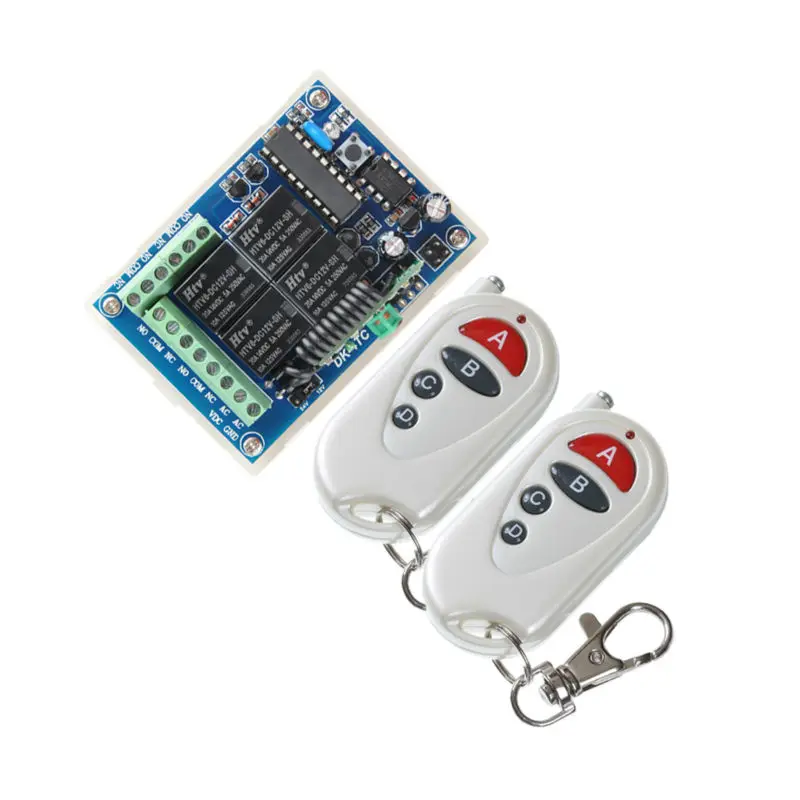 Receiver Transmitter DC 12V 24V Relay Wireless Remote Control Switch System Learning Normally Open/Closed 433.92MHZ
Receiver Transmitter DC 12V 24V Relay Wireless Remote Control Switch System Learning Normally Open/Closed 433.92MHZ