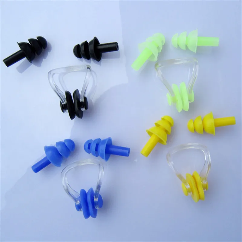 Children adult waterproof soft silicone swimming earplugs nose clip waterproof suit sports fitness pool accessories
Children adult waterproof soft silicone swimming earplugs nose clip waterproof suit sports fitness pool accessories