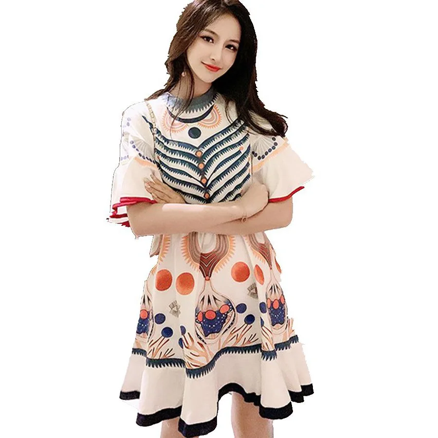 Summer Dress Women Butterfly Sleeve Elegant Vintage Printing Ladies Dresses Bohemian A-Line Short Sleeves Beach Dress White
Summer Dress Women Butterfly Sleeve Elegant Vintage Printing Ladies Dresses Bohemian A-Line Short Sleeves Beach Dress White