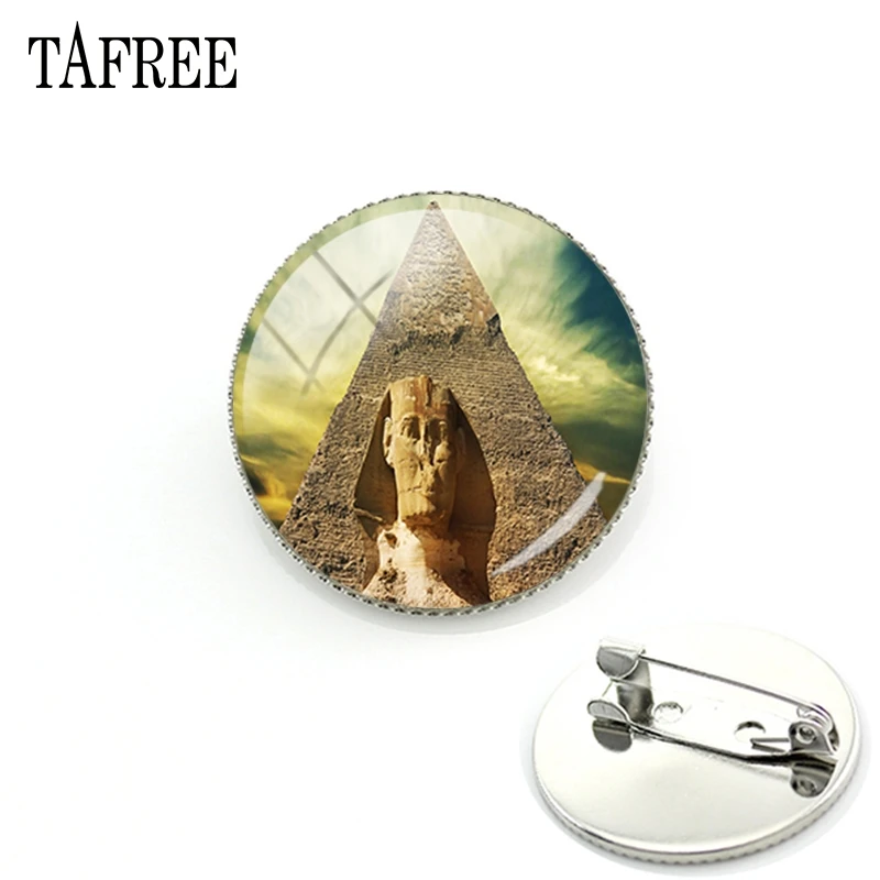 TAFREE Famous Scenery of Pyramids in Egypt Sphinx Picture Brooch Pins Glass Bijoux Badges Jewelry FA84
TAFREE Famous Scenery of Pyramids in Egypt Sphinx Picture Brooch Pins Glass Bijoux Badges Jewelry FA84