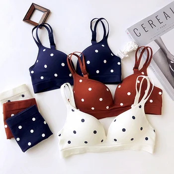 Wriufred Women Dot Bra Sets Small Chest Deep V Push Up Lingerie Set Comfortable Soft Cup Plus Size Bralette Seamless Underwear
Wriufred Women Dot Bra Sets Small Chest Deep V Push Up Lingerie Set Comfortable Soft Cup Plus Size Bralette Seamless Underwear