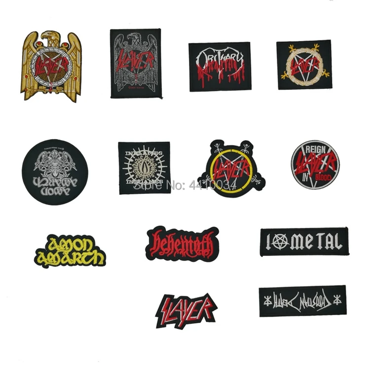 SLAYER AMON AMARTH OBITUARY BEHEMOTH IN FLAMES Music Band sewing embroidery patch TRANSFER Rock Punk Badge I love metal
SLAYER AMON AMARTH OBITUARY BEHEMOTH IN FLAMES Music Band sewing embroidery patch TRANSFER Rock Punk Badge I love metal