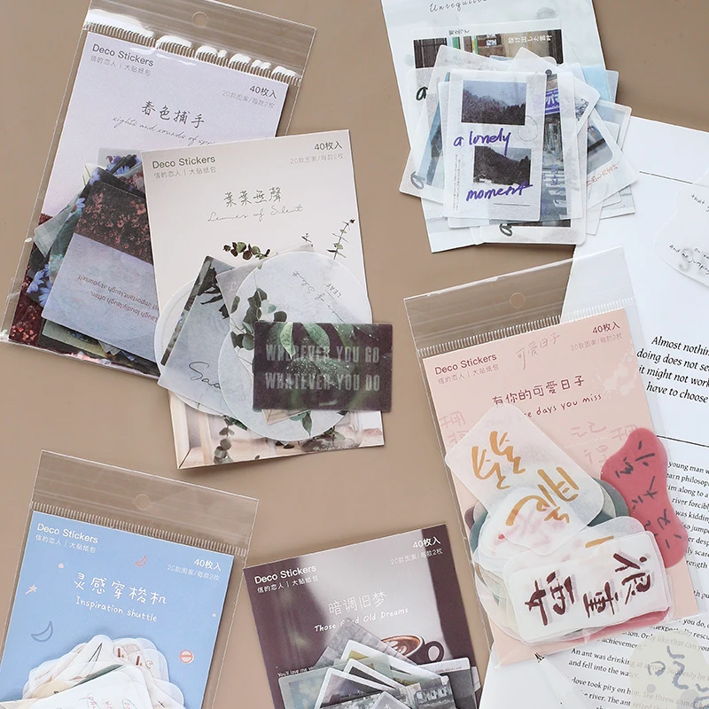 40Pcs/Pack Creative INS Decoration Sticker DIY Scrapbooking Label Diary Album Sticker Escolar Gift Stationery
40Pcs/Pack Creative INS Decoration Sticker DIY Scrapbooking Label Diary Album Sticker Escolar Gift Stationery