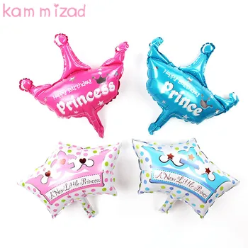 KAMMIZAD 50pcs Crown balloon pink princess blue prince foil ballon boys girls happy birthday party decorations air balloons
KAMMIZAD 50pcs Crown balloon pink princess blue prince foil ballon boys girls happy birthday party decorations air balloons