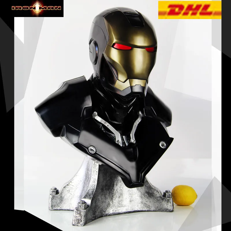 1:1 Iron Man Bust Statue Avengers Figure Superhero Tony Stark Resin GK Action Stalker Version Decorative Model Toys
1:1 Iron Man Bust Statue Avengers Figure Superhero Tony Stark Resin GK Action Stalker Version Decorative Model Toys