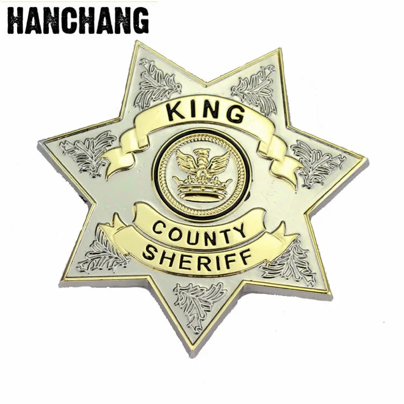 HANCHANG Jewelry The Walking Dead Uniform Star King County Sheriff Letter Badge Brooch Gaes Cosplay Lapel Pin Brooches Drop Ship
HANCHANG Jewelry The Walking Dead Uniform Star King County Sheriff Letter Badge Brooch Gaes Cosplay Lapel Pin Brooches Drop Ship