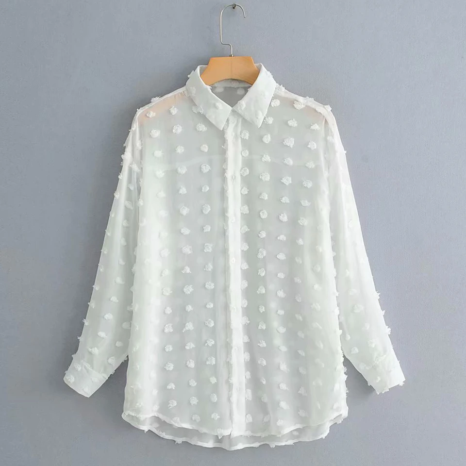 2019 Summer Fashion Chiffon Women's Blouses and Tops Thin Shirts Dot Loose Long Sleeve Female Casual Shirt Top blusas
2019 Summer Fashion Chiffon Women's Blouses and Tops Thin Shirts Dot Loose Long Sleeve Female Casual Shirt Top blusas