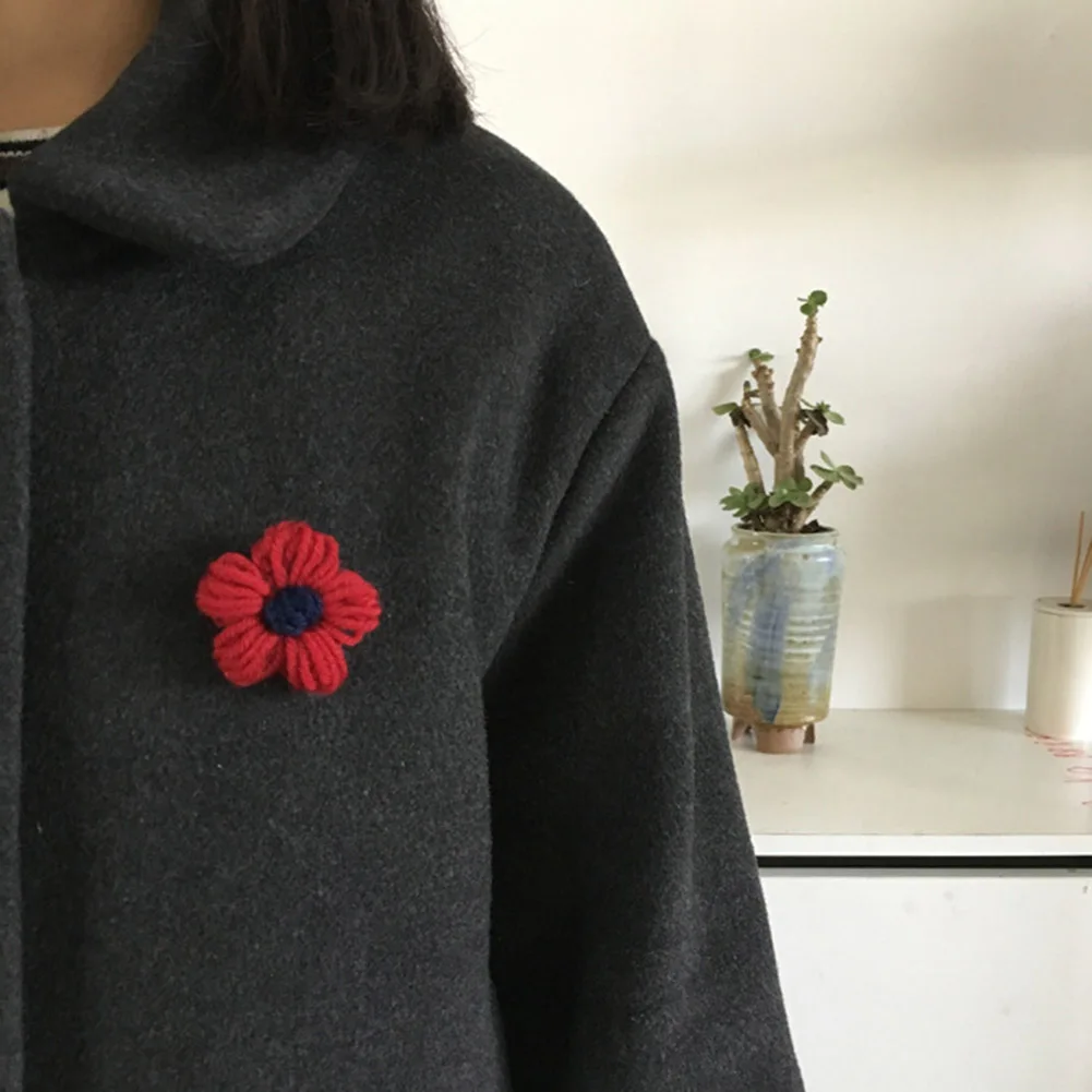 2018 шерсть булавка цветок брошь для женщин Девушка сестра Мода свитер джинсовая