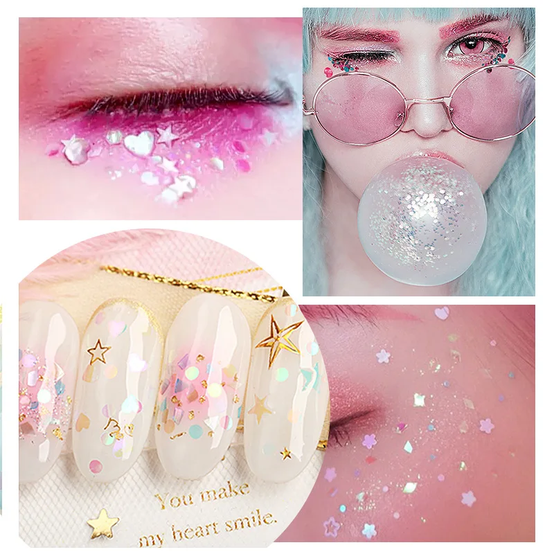 Mixed Holographic Sequins Glitter Shimmer Diamond 12 Colors Eye Shiny Skin Highlighter Face Body Glitter Festival Make
Mixed Holographic Sequins Glitter Shimmer Diamond 12 Colors Eye Shiny Skin Highlighter Face Body Glitter Festival Make