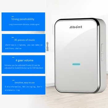 Eu Plug Self-Generating Doorbell Wireless Smart Doorbell Long Distance One For Two Waterproof Without Battery Door Ling
Eu Plug Self-Generating Doorbell Wireless Smart Doorbell Long Distance One For Two Waterproof Without Battery Door Ling