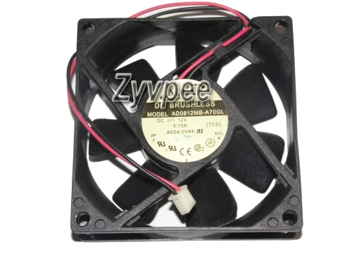 ADDA 8025 AD0812MB-A70GL 12V 0.15A 2Wire Cooling Fan