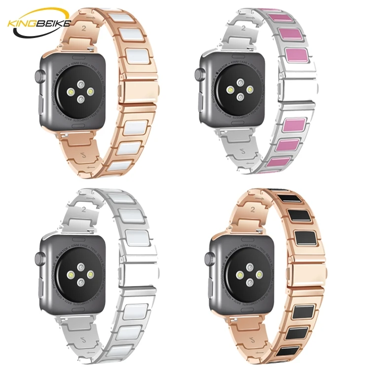 Stainless Steel With Ceramic Watchband For Apple Watch Series 1/2/3/4 38mm/42mm/40mm/44mm Band Wristwatch Strap Butterfly Buckle
Stainless Steel With Ceramic Watchband For Apple Watch Series 1/2/3/4 38mm/42mm/40mm/44mm Band Wristwatch Strap Butterfly Buckle