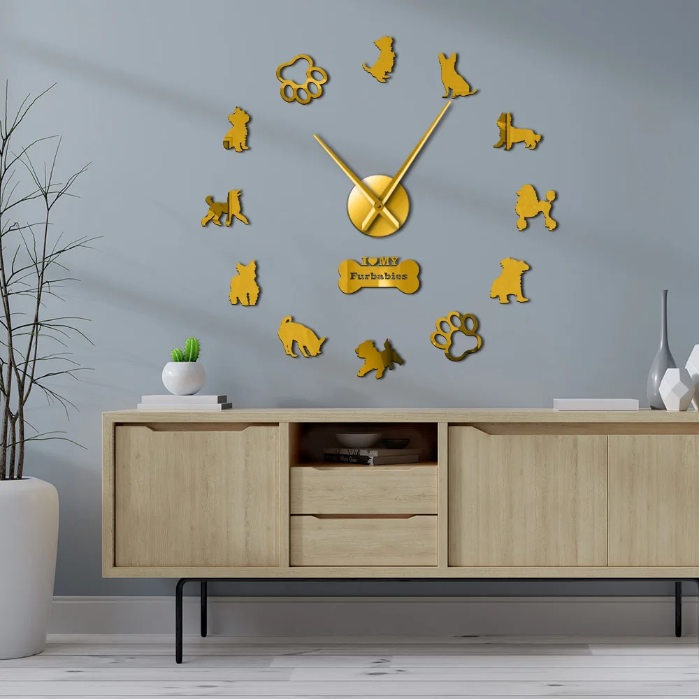 English Toy Terrier Poodles Yorkshire Terriers Mixed Dog Breeds Wall Art Home Decor DIY Giant Wall Clock Dog Pets Hanging Watch
English Toy Terrier Poodles Yorkshire Terriers Mixed Dog Breeds Wall Art Home Decor DIY Giant Wall Clock Dog Pets Hanging Watch
