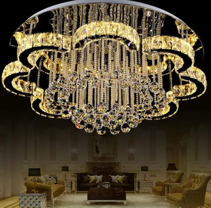 New led ceiling lamp living room lighting simple modern crystal lamp round European bedroom dining room lighting LED lighting
New led ceiling lamp living room lighting simple modern crystal lamp round European bedroom dining room lighting LED lighting