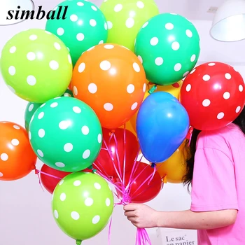 10pcs 12 Inch 10 Color Inflatable Latex Polka Dot Balloons Wedding Decoration Happy Birthday Party Air Balls Supplies Ballon Toy
10pcs 12 Inch 10 Color Inflatable Latex Polka Dot Balloons Wedding Decoration Happy Birthday Party Air Balls Supplies Ballon Toy