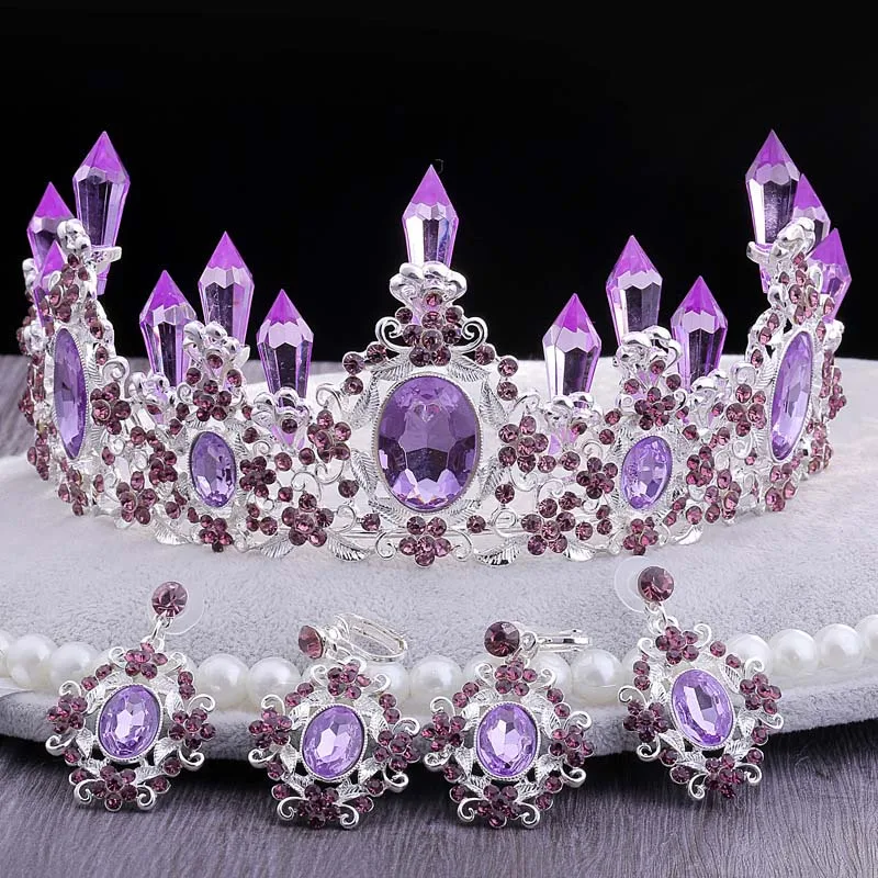 

New Fashion Ladies Rhinestone Baroque Crystal Column Crown Accessories Feminine Wedding Headdress Fashion Jewelry LB
