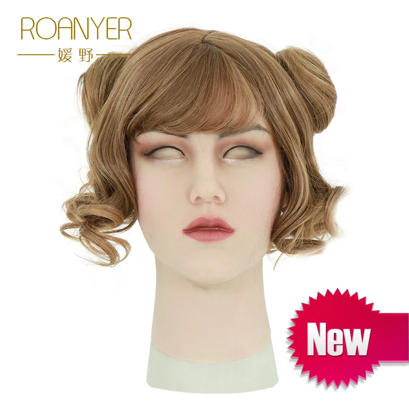 

Roanyer silicone artificial realistic shemale may mask latex sexy cosplay for crossdresser halloween transgender masks