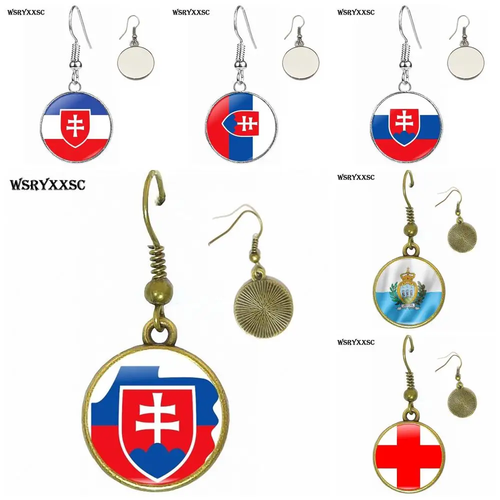 Brand Bronze/Silver/Golden Clip Ear Hook Drop Earrings Glass For Women Jewellery Switzerland and San Marino and Slovakia Flag
Brand Bronze/Silver/Golden Clip Ear Hook Drop Earrings Glass For Women Jewellery Switzerland and San Marino and Slovakia Flag