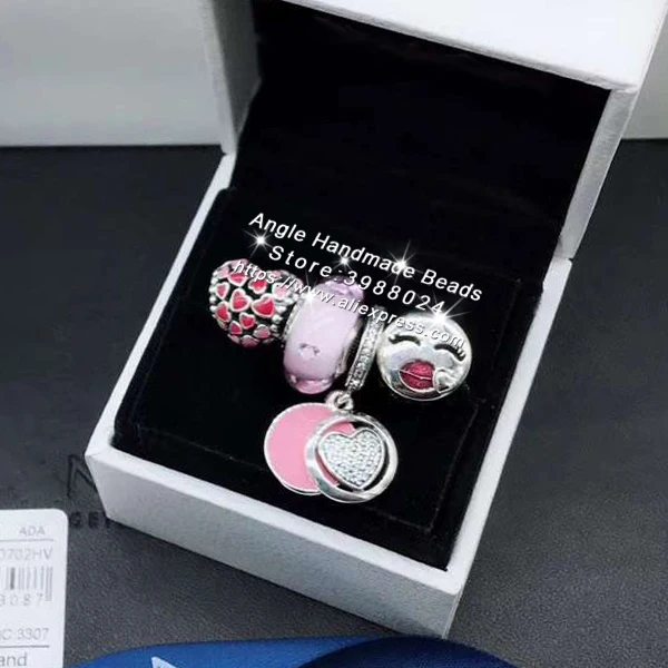 4pcs Valentine's Day Jewelry Set S925 Silver Pink Enamel Charms Beads Fit DIY Bracelet Necklaces Jewelry Making Woman Gift
4pcs Valentine's Day Jewelry Set S925 Silver Pink Enamel Charms Beads Fit DIY Bracelet Necklaces Jewelry Making Woman Gift