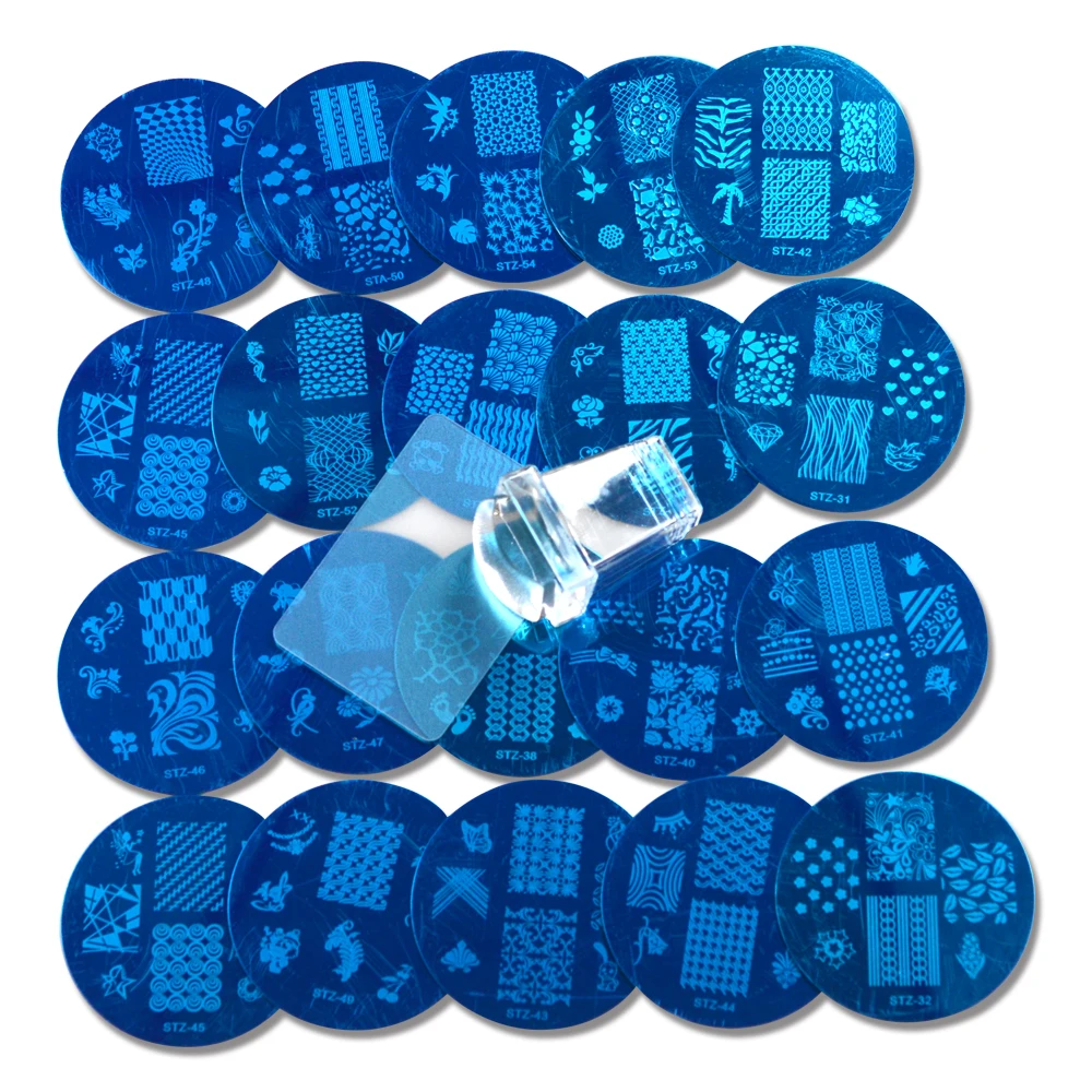 20pcs Round Nail Art Templates Geometric Lace Leaf Stamping Plates+1pcs Stamper+1pcs Scraper Polish Manicure Polish Tool SANA032
20pcs Round Nail Art Templates Geometric Lace Leaf Stamping Plates+1pcs Stamper+1pcs Scraper Polish Manicure Polish Tool SANA032