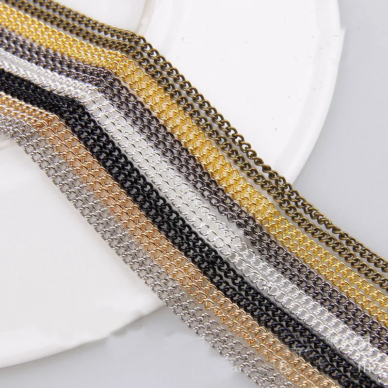 5m/lot Gold Silver Color Necklace Chains Bulk Diy Jewelry Making Metal Iron Extension Extender Chain For Necklaces Accessories
5m/lot Gold Silver Color Necklace Chains Bulk Diy Jewelry Making Metal Iron Extension Extender Chain For Necklaces Accessories