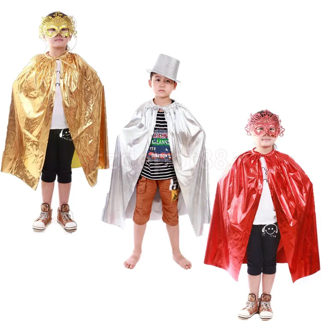 Kids Boys Girls Wizard Witch Metallic Style Cloak Cape Halloween Christmas Dressing up Birthday Costume Prop 80cm
Kids Boys Girls Wizard Witch Metallic Style Cloak Cape Halloween Christmas Dressing up Birthday Costume Prop 80cm