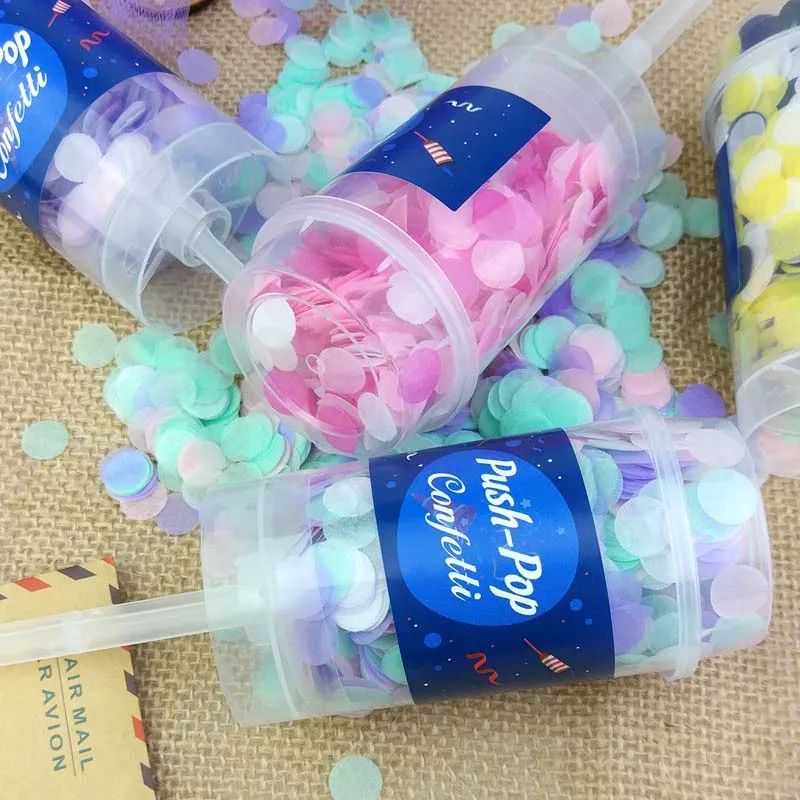 10pcs/set Push Pop Mermaid Confetti Poppers for Wedding Happy Birthday Boy Blue Pink Paper Mini Round Confetti Party Decoration
10pcs/set Push Pop Mermaid Confetti Poppers for Wedding Happy Birthday Boy Blue Pink Paper Mini Round Confetti Party Decoration