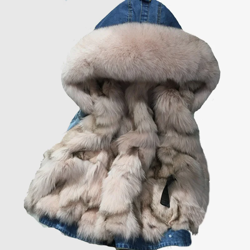 women natural fur parkas for winter new fuffly 100% real raccoon fur big hoody trim 2018 warm European outwear lady denim jacket
women natural fur parkas for winter new fuffly 100% real raccoon fur big hoody trim 2018 warm European outwear lady denim jacket