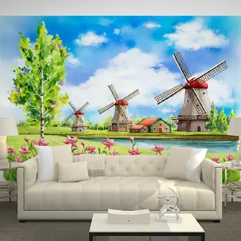 Cartoon Windmill Photo Wallpaper Mural 3D Children's Room Living Room Home Decor Wall Papers Self Adhesive Vinyl/Silk Wallpaper
Cartoon Windmill Photo Wallpaper Mural 3D Children's Room Living Room Home Decor Wall Papers Self Adhesive Vinyl/Silk Wallpaper