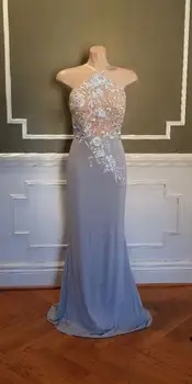Elegant Long Evening Dress Light Blue Lace Prom Sleeveless Slim Women Formal Party Dresses vestidos de novia
Elegant Long Evening Dress Light Blue Lace Prom Sleeveless Slim Women Formal Party Dresses vestidos de novia