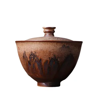 130ml Jingdezhen Handmade Coarse Pottery Gaiwan Hand Painted Ceramic Tureen Teacup Vintage Kung Fu Tea Set Tea Bowls Teapots
130ml Jingdezhen Handmade Coarse Pottery Gaiwan Hand Painted Ceramic Tureen Teacup Vintage Kung Fu Tea Set Tea Bowls Teapots