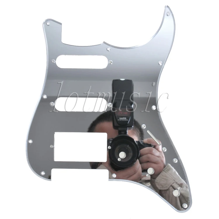 1pc 3-ply 11 Holes SSS Mirror Pickguard for Fender Strat Style Guitar Replacement