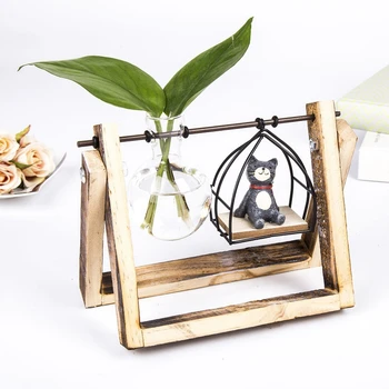 Modern Decoration Wood Artistic Glass Water Vase Nordic Country Decorative Crafts Office Home Decoration Hydroponics Ornament
Modern Decoration Wood Artistic Glass Water Vase Nordic Country Decorative Crafts Office Home Decoration Hydroponics Ornament