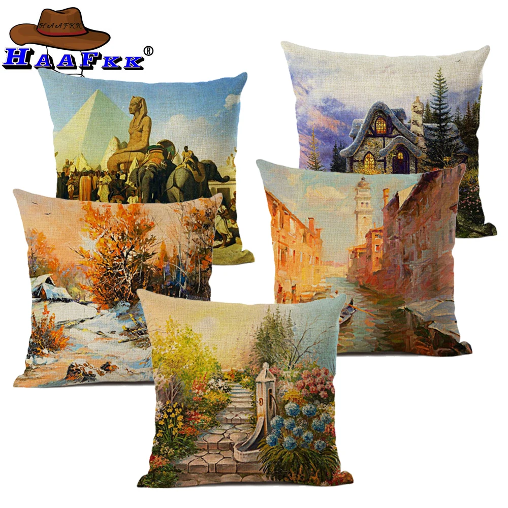 3D Oil Painting Beautiful Italy Venice Mediterranean Scenery Home Decorative Pillow Flowers Ocean Landscape Cushion Cover Cases
3D Oil Painting Beautiful Italy Venice Mediterranean Scenery Home Decorative Pillow Flowers Ocean Landscape Cushion Cover Cases