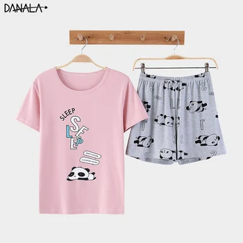 DANALA Cotton Casual Women Sleepwear Sets Summer Panda Amimals Print Short Sleeve Pyjamas Sets Women Home Suits Nightwear
DANALA Cotton Casual Women Sleepwear Sets Summer Panda Amimals Print Short Sleeve Pyjamas Sets Women Home Suits Nightwear