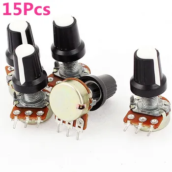 New 15Pcs/lot 10K OHM 3 Terminal Linear Taper Rotary Volume B Type Potentiometer Pot
New 15Pcs/lot 10K OHM 3 Terminal Linear Taper Rotary Volume B Type Potentiometer Pot