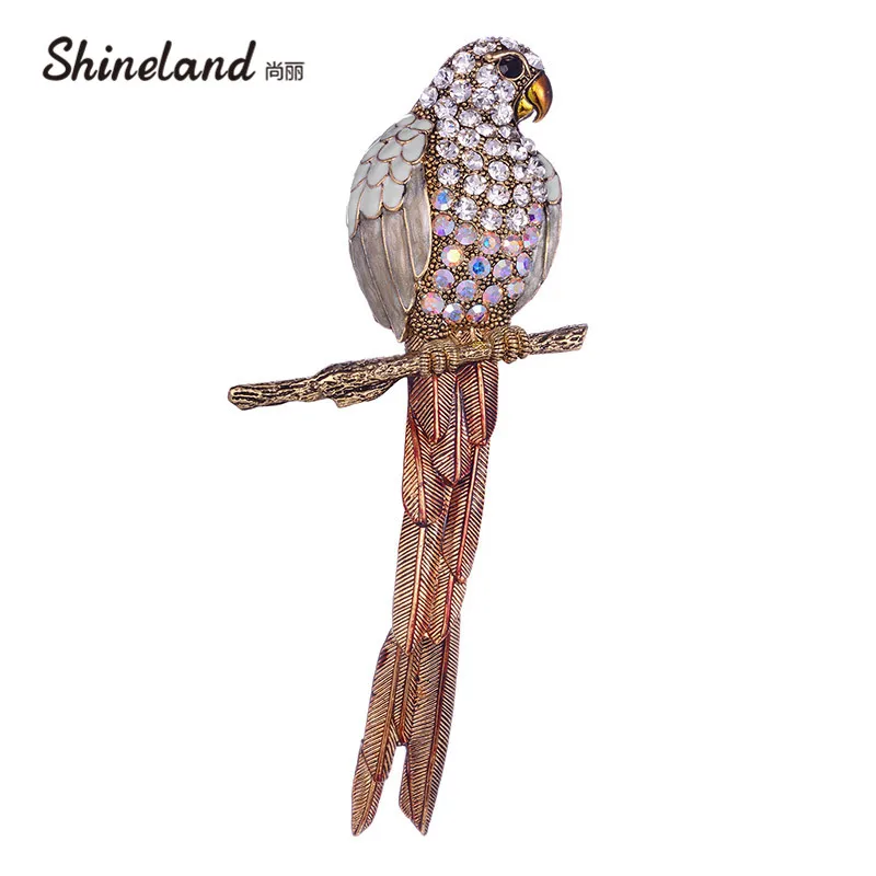 Shineland Parrot Brooch Female Luxury Party Colorful Crystal Lapel Enamel Pins Animal Bird Brooches For Women Jewelry Gifts
Shineland Parrot Brooch Female Luxury Party Colorful Crystal Lapel Enamel Pins Animal Bird Brooches For Women Jewelry Gifts
